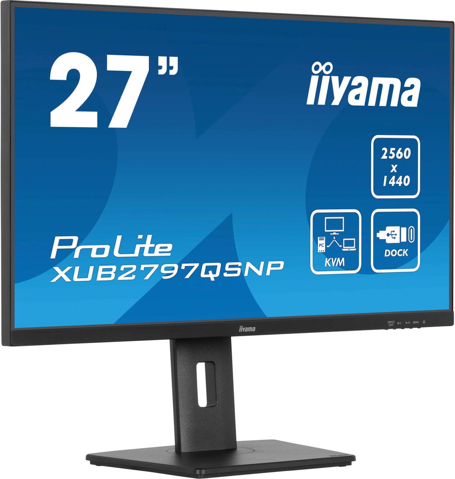 Iiyama iiyama ProLite XUB2797QSNP-B1 TFT-Monitor (2560 x 1440, 1 ms Reaktionszeit, 100 Hz, IPS Panel)