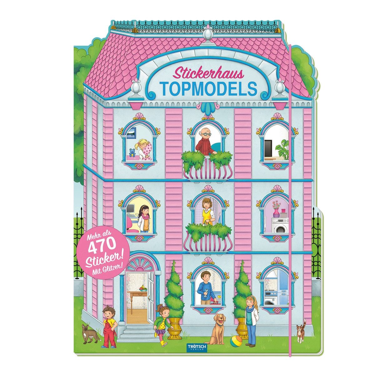 Trötsch Verlag Sticker TRÖTSCH Stickerhaus Topmodels 470 Sticker mit Glitzer