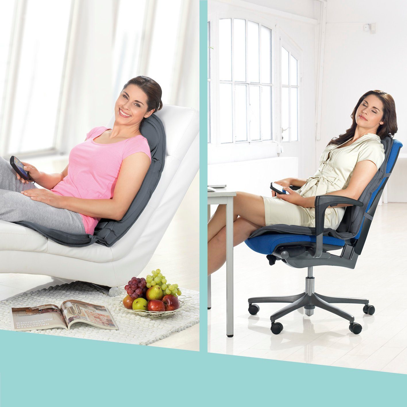 VITALmaxx Massagematte »5-Zonen Sessel & Stuhl mit Wärmefunktion -  anthrazit - 12V« online kaufen | OTTO