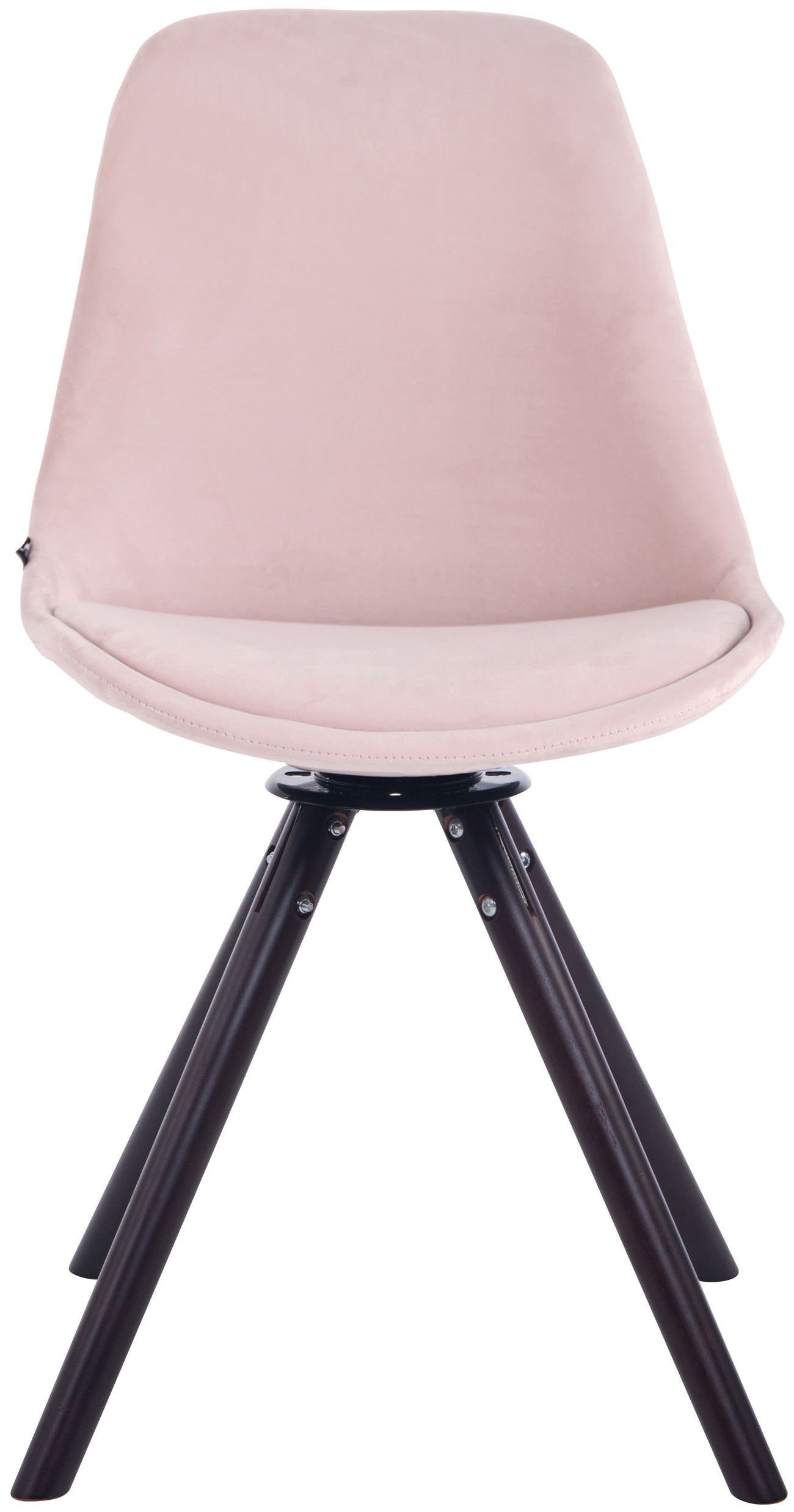 TPFLiving Esszimmerstuhl Troll mit (Küchenstuhl Esstischstuhl Buchenholz - Samt pink Konferenzstuhl - - Polsterstuhl), Wohnzimmerstuhl hochwertig Sitzfläche Gestell: - gepolsterter Walnuss - Sitzfläche