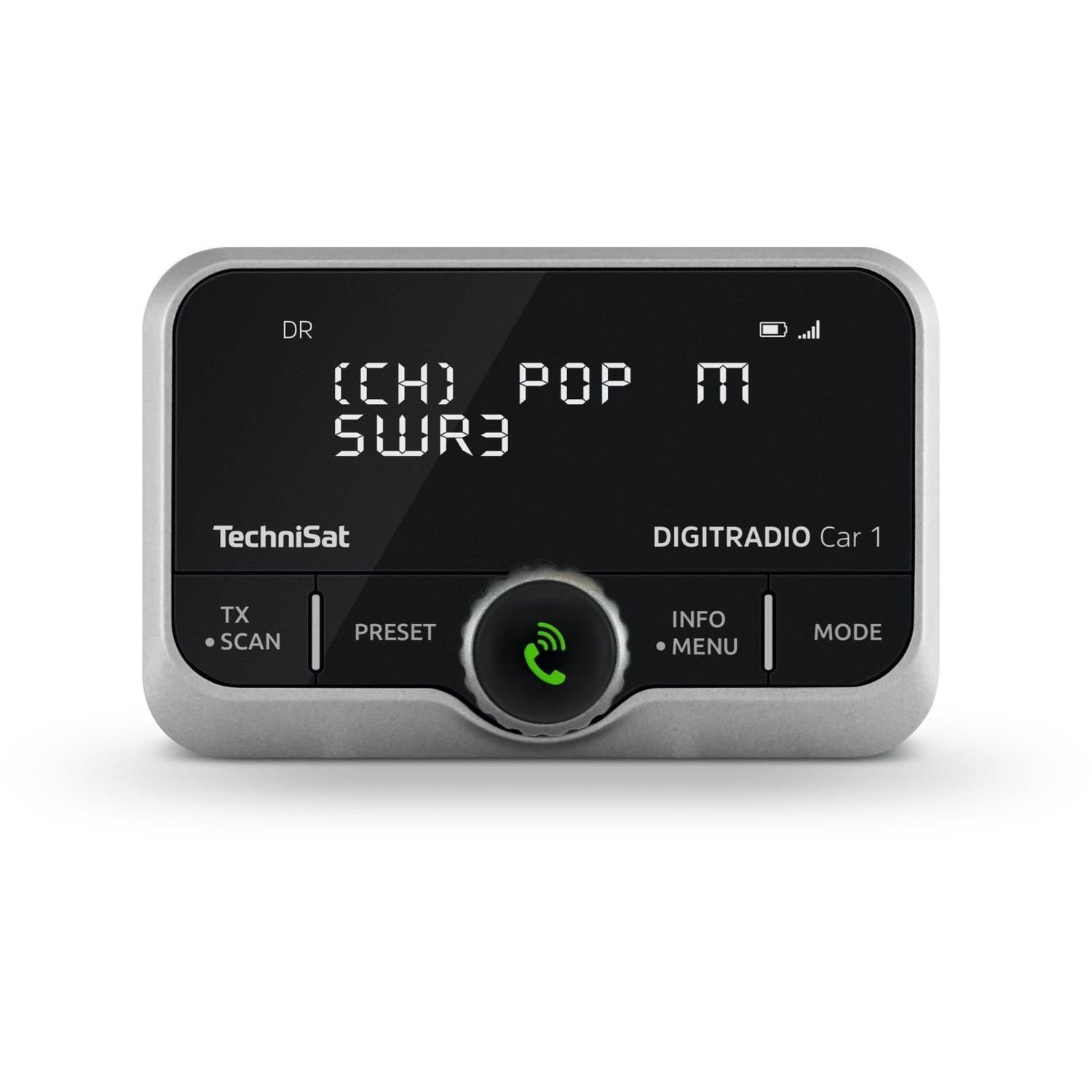 TechniSat DIGITRADIO Car 1 DAB+ Adapter mit Bluetooth- und  Freisprechfunktion Digitalradio (DAB)