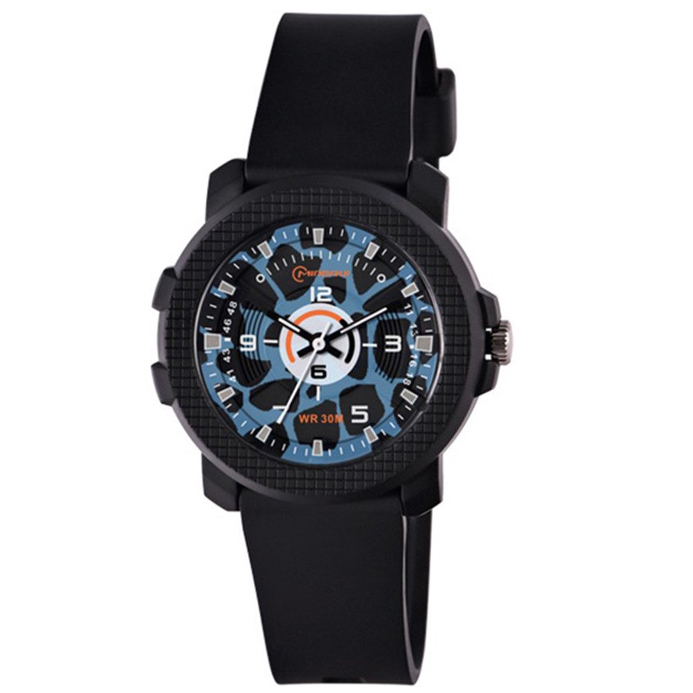 K&L Wall Art Quarzuhr Analoge Armbanduhr für Jugendliche Jungen Mädchen Sport Kinderuhr, Pilotenuhr für Kinder, 18mm Silikonarmband, 3ATM