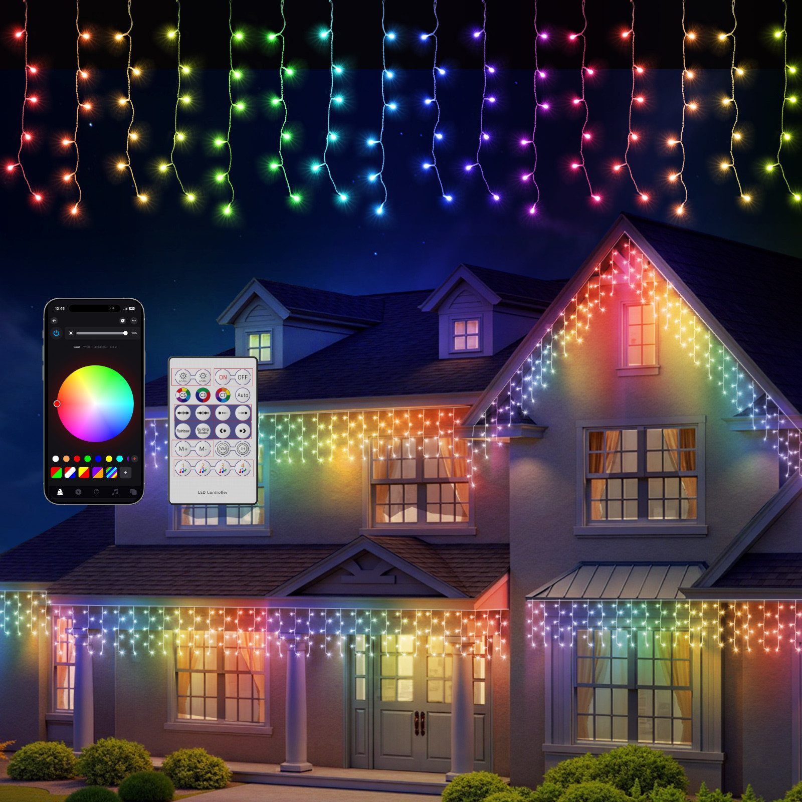 Elegear Lichterkette 5/10×0,6m LED Eiszapfenlichter Weihnachtsbeleuchtung, günstig online kaufen