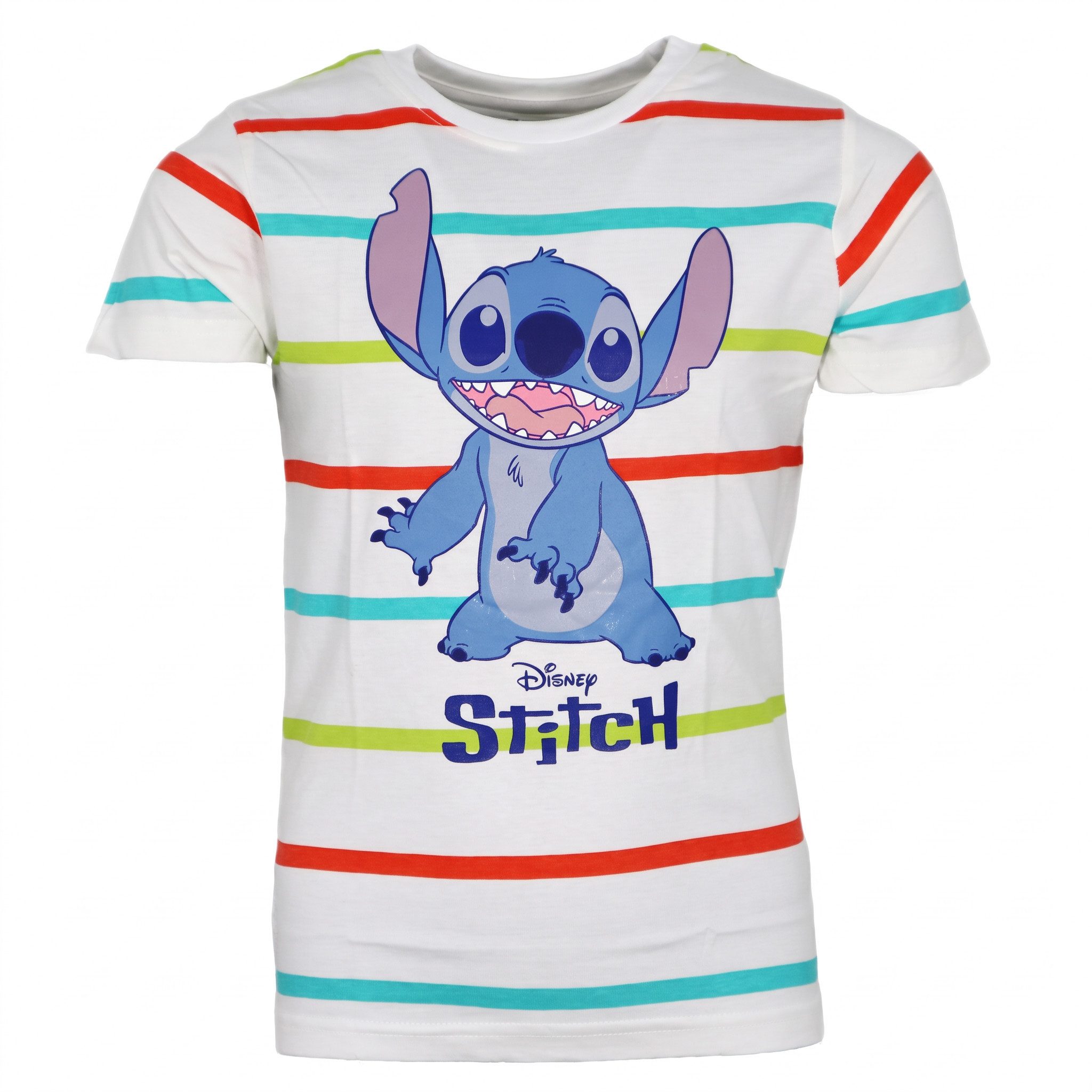 Disney Print-Shirt Disney Lilo und Stitch Jungen Kinder kurzarm T-Shirt Shirt 100% Baumwolle, Gr. 98 bis 128