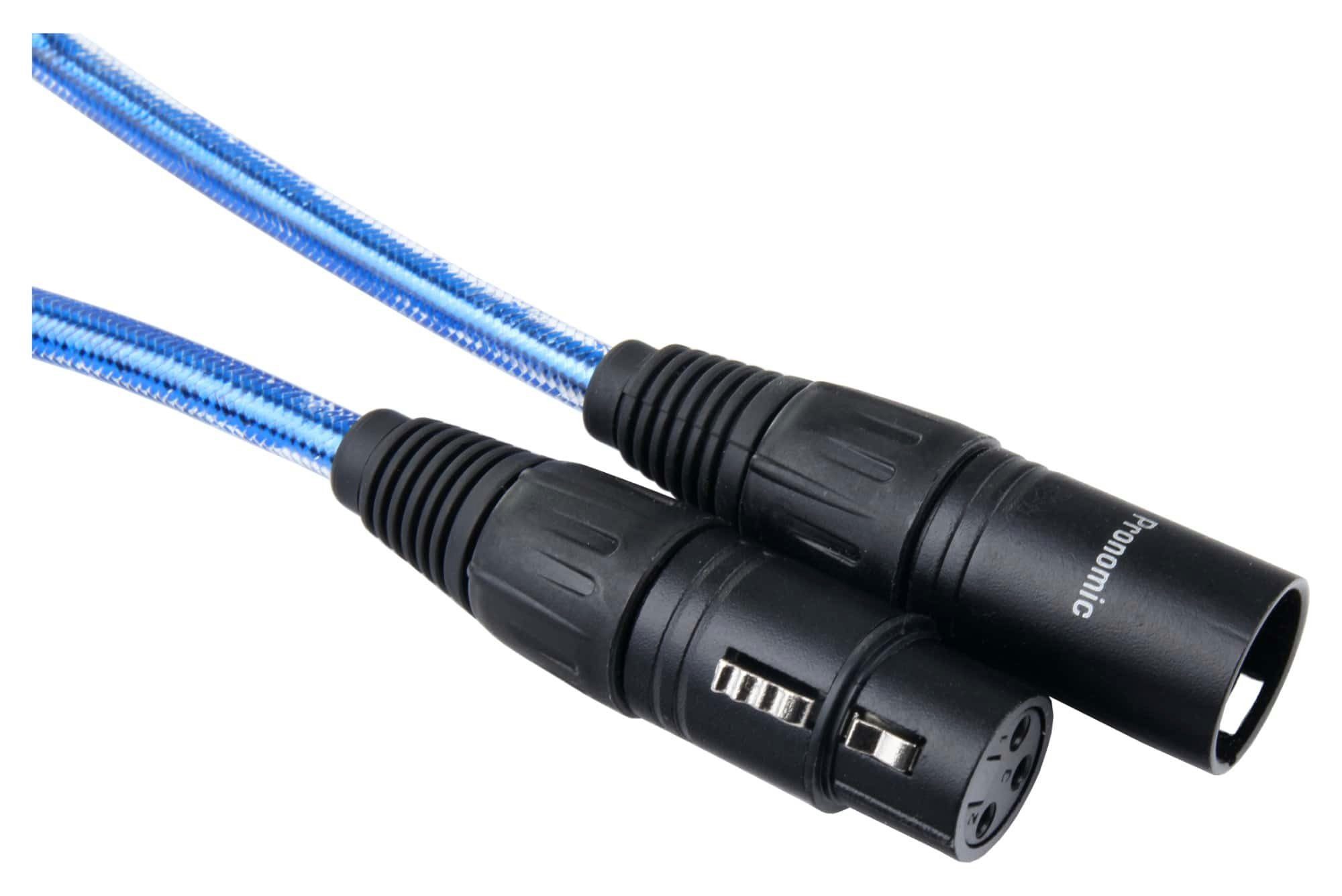 Pronomic XFXM-10 Mikrofonkabel 10 m Audio-Kabel, XLR, XLR (1000 cm), Stecker handgelötet, säure- und ölfest, Spannzangen-Zugentlastung