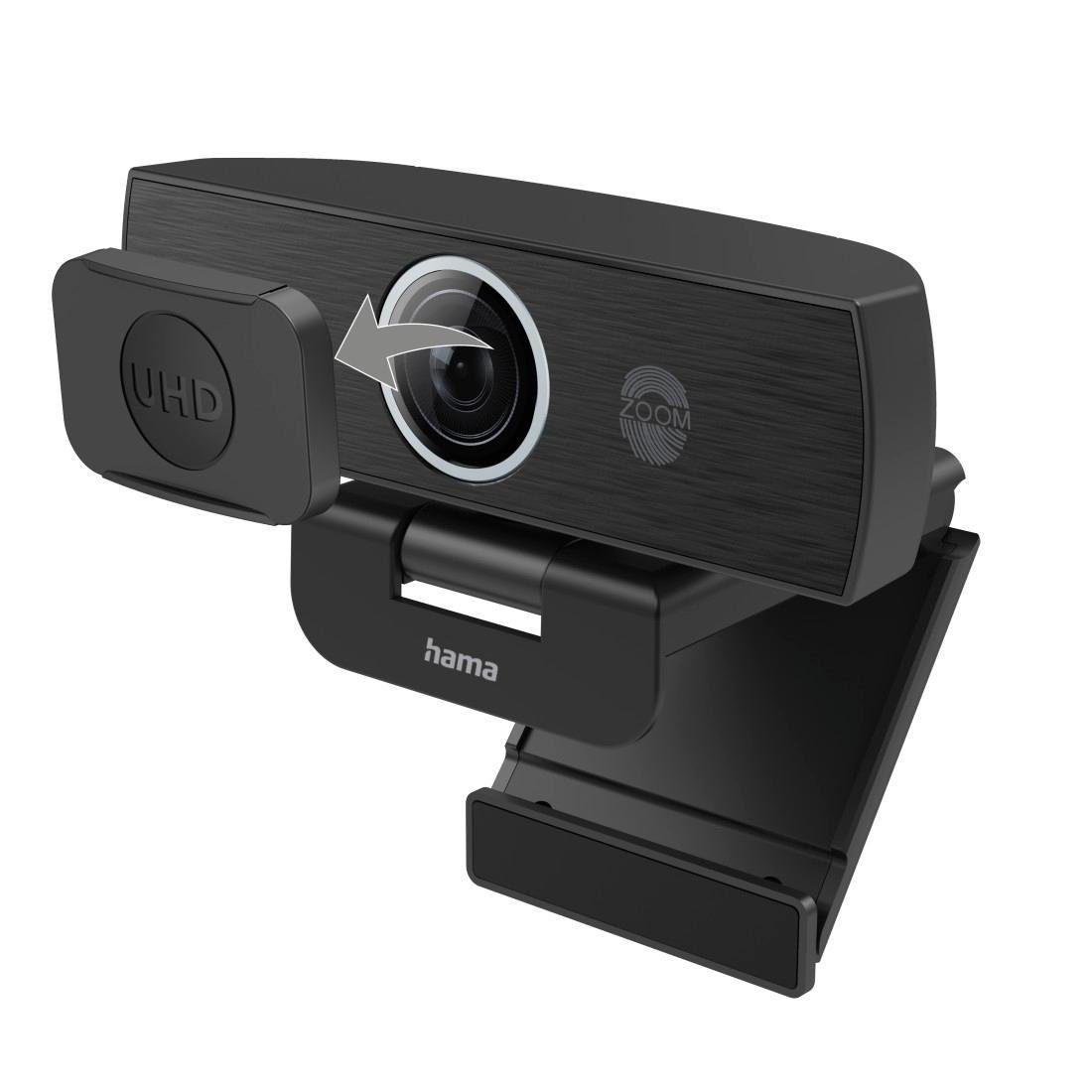 Hama Ultra HD2160p Webcam mit flexiblem Neigungswinkel, Rauschunterdrückung Webcam (Zusatzfunktionen: 1/4 Zoll-Gewinde, Autom. Belichtungsanpassung)