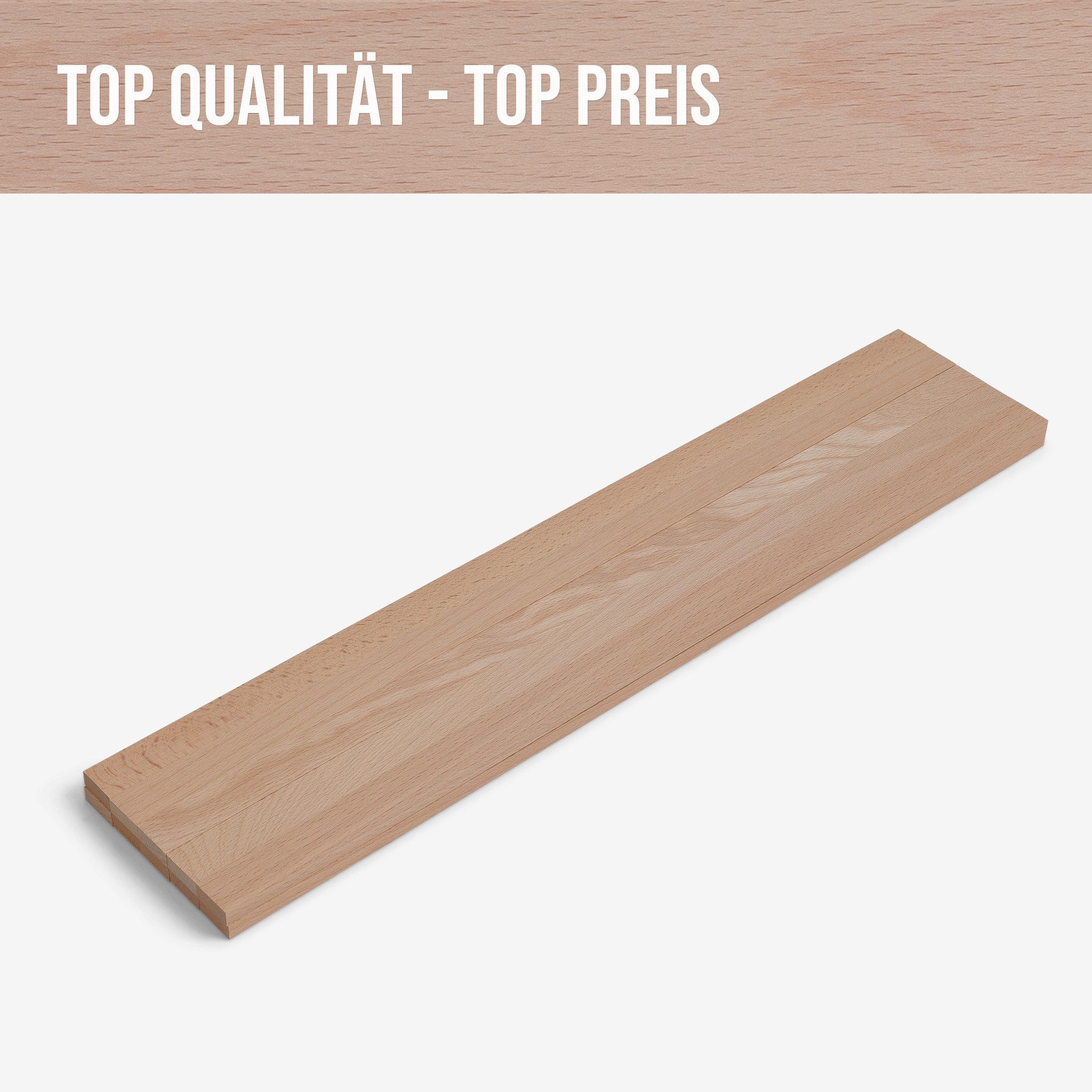 Woodsellers Kantholz 10er-Set Holzleisten - Buche gehobelt - 8 x 20 x 500 mm, (10 Packung 10-tlg), Woodsellers - 10er-Set Holzleiste - Buche gehobelt - 8x20x500 mm