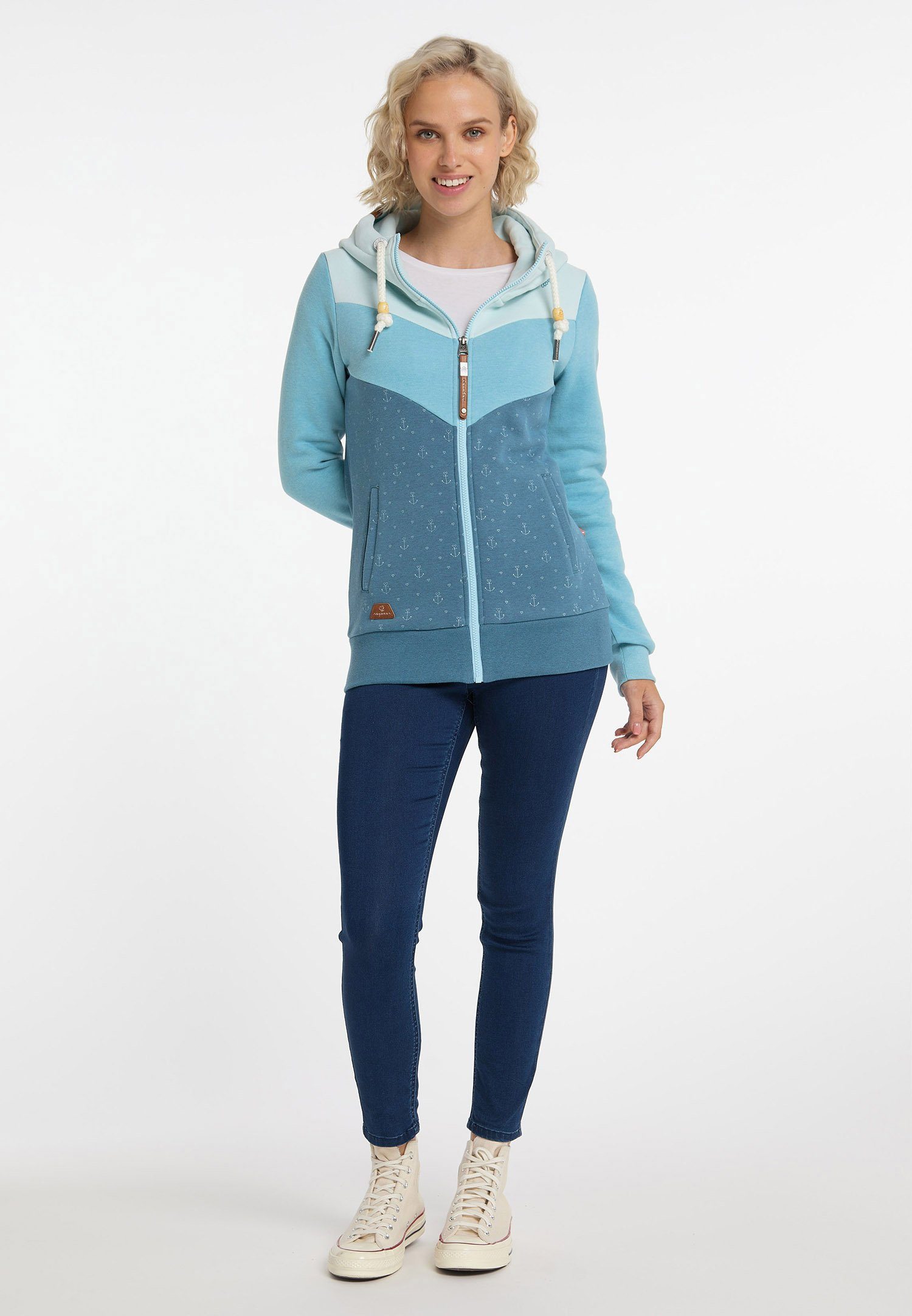 LIGHT Mode Ragwear AQUA ZIP Vegane & TREGA Sweatshirt Nachhaltige