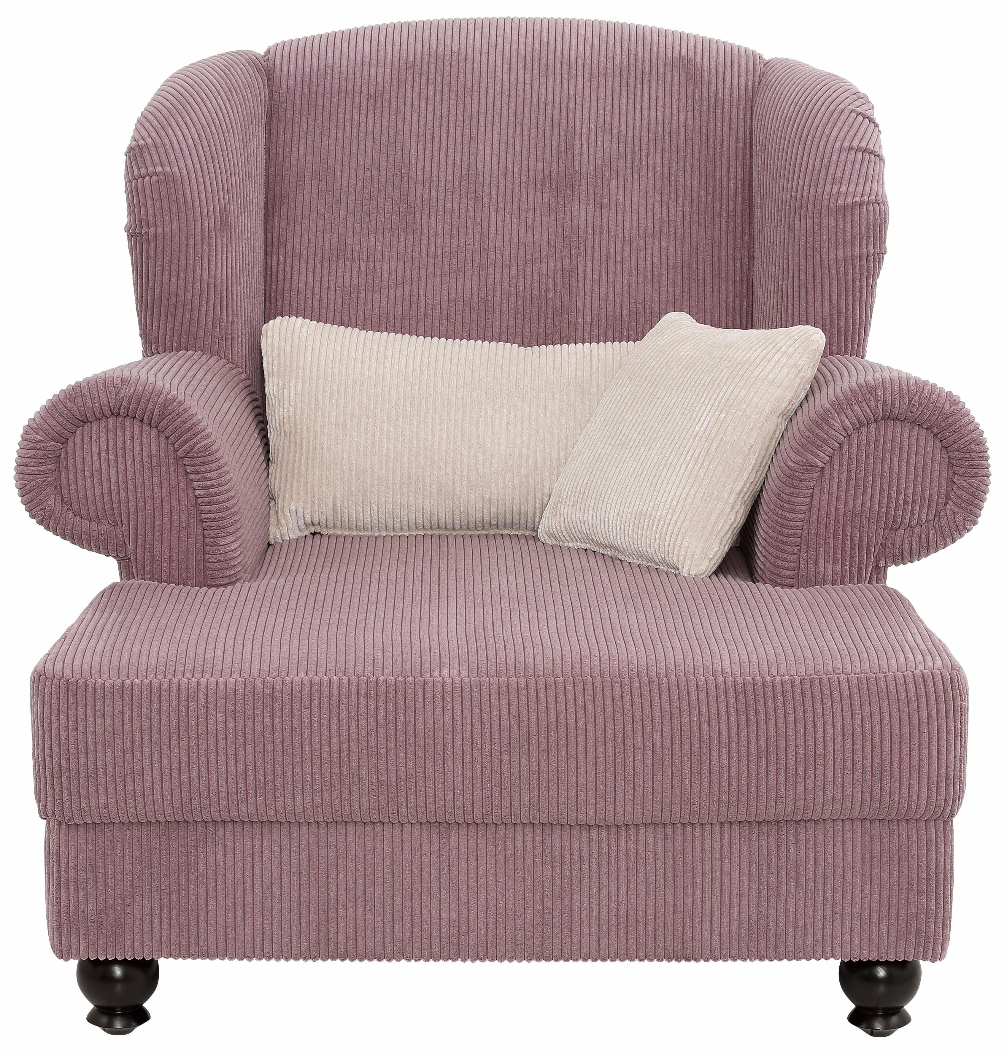 Home affaire XXL-Sessel King Henry, Sessel, Ohrensessel, Relaxsessel, Big Sessel, Breite 121cm, mit Federkern, in legerer Polsterung und losen Kissen – Bild 3 von 5