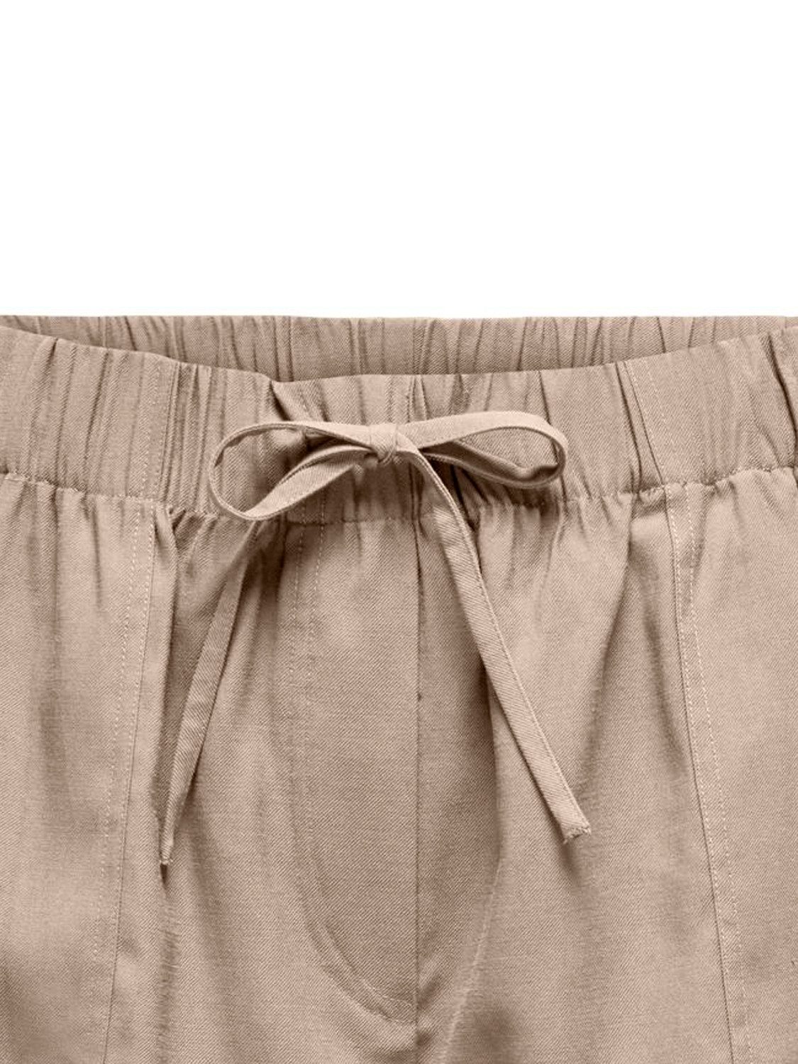 JACQUELINE de YONG Bermudas elastische Taille Kordelzug Seitentaschen bequem für Normal Fit unifarben atmungsaktiv Kordel casual-Style