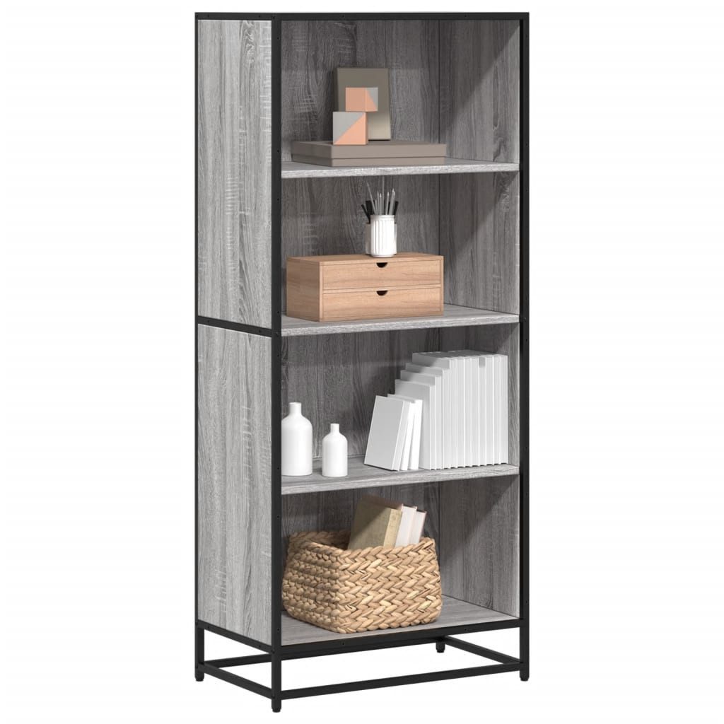 vidaXL Bücherregal Bücherregal Grau Sonoma 60x35x139 cm Holzwerkstoff, 1-tlg.