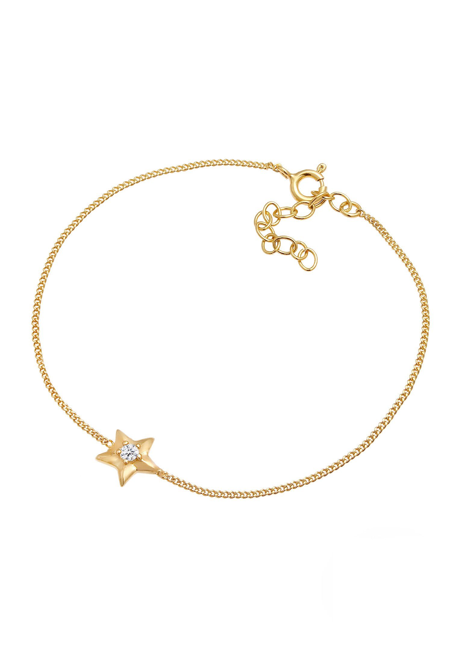 Star Kristalle Astro Armband Gold 925 Stern Silber, Elli