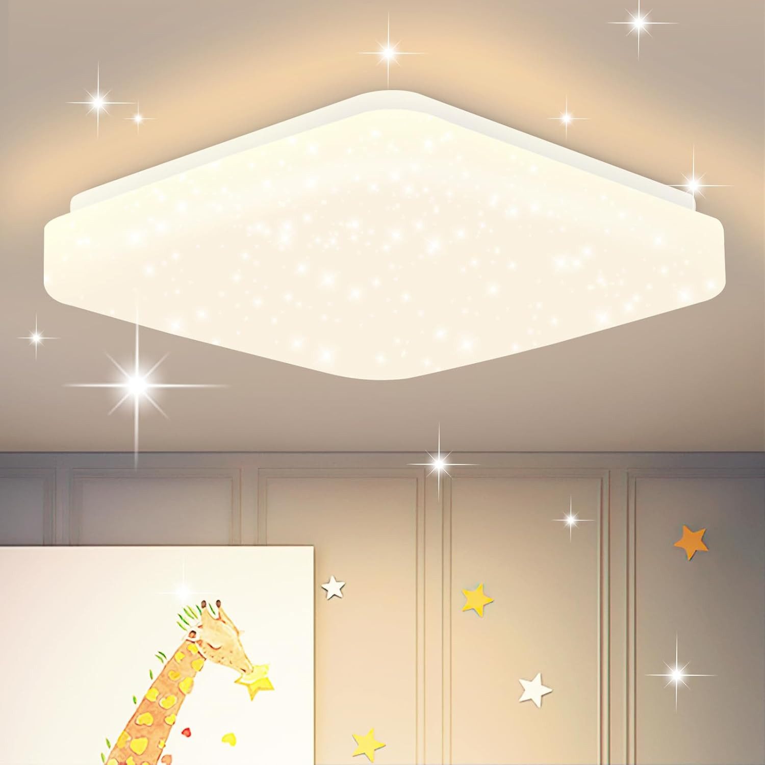 Nettlife LED Deckenleuchte Sternenhimmel Eckig 21cm günstig online kaufen