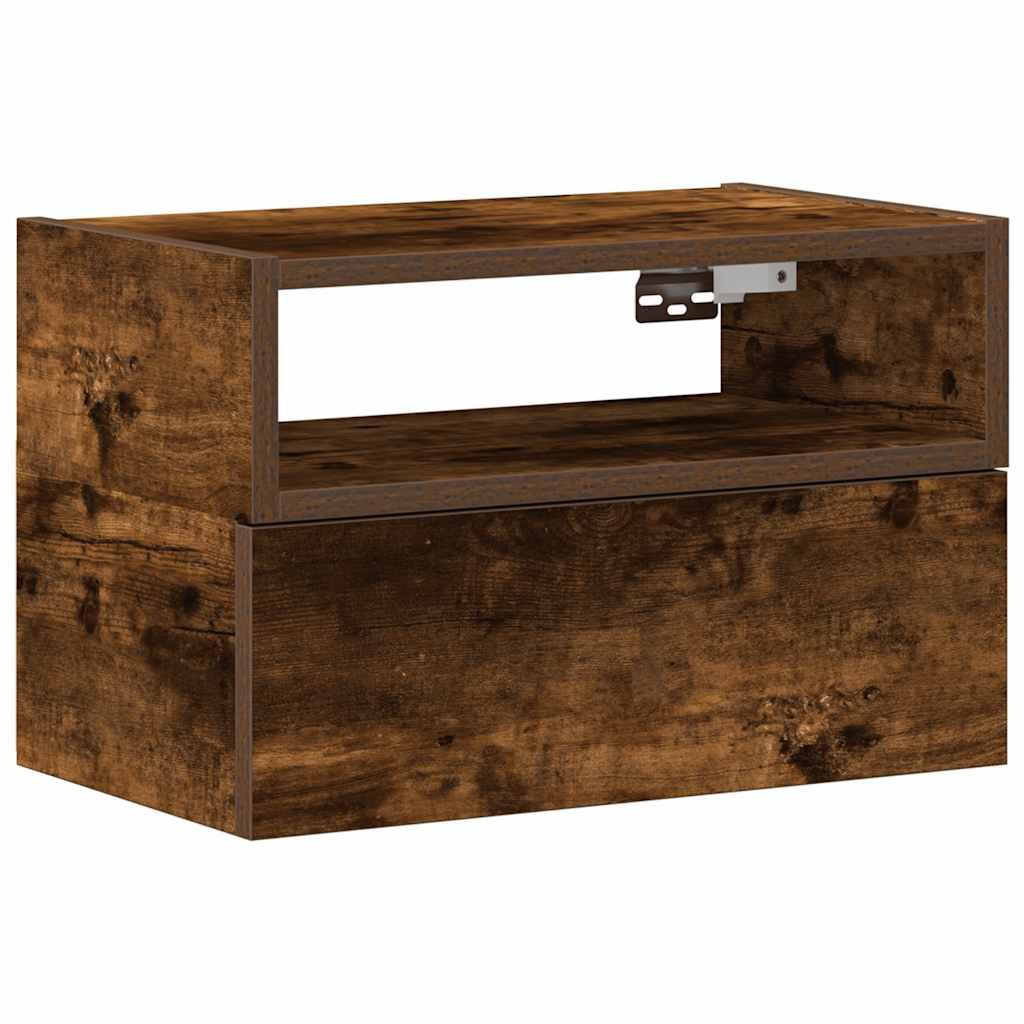 vidaXL Nachttisch Wand-Nachttisch Räuchereiche 45x26x28,5 cm günstig online kaufen