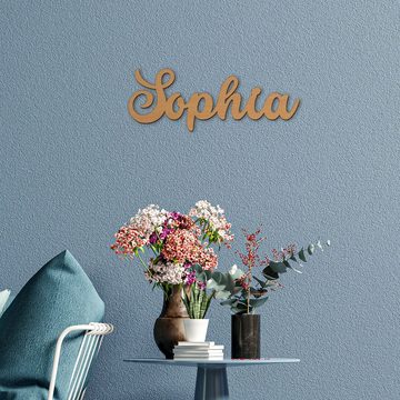 Namofactur LED Dekolicht Name Sophia Deko Licht Kinder & Erwachsene Wandlampe I MDF Holz, LED fest integriert, Warmweiß