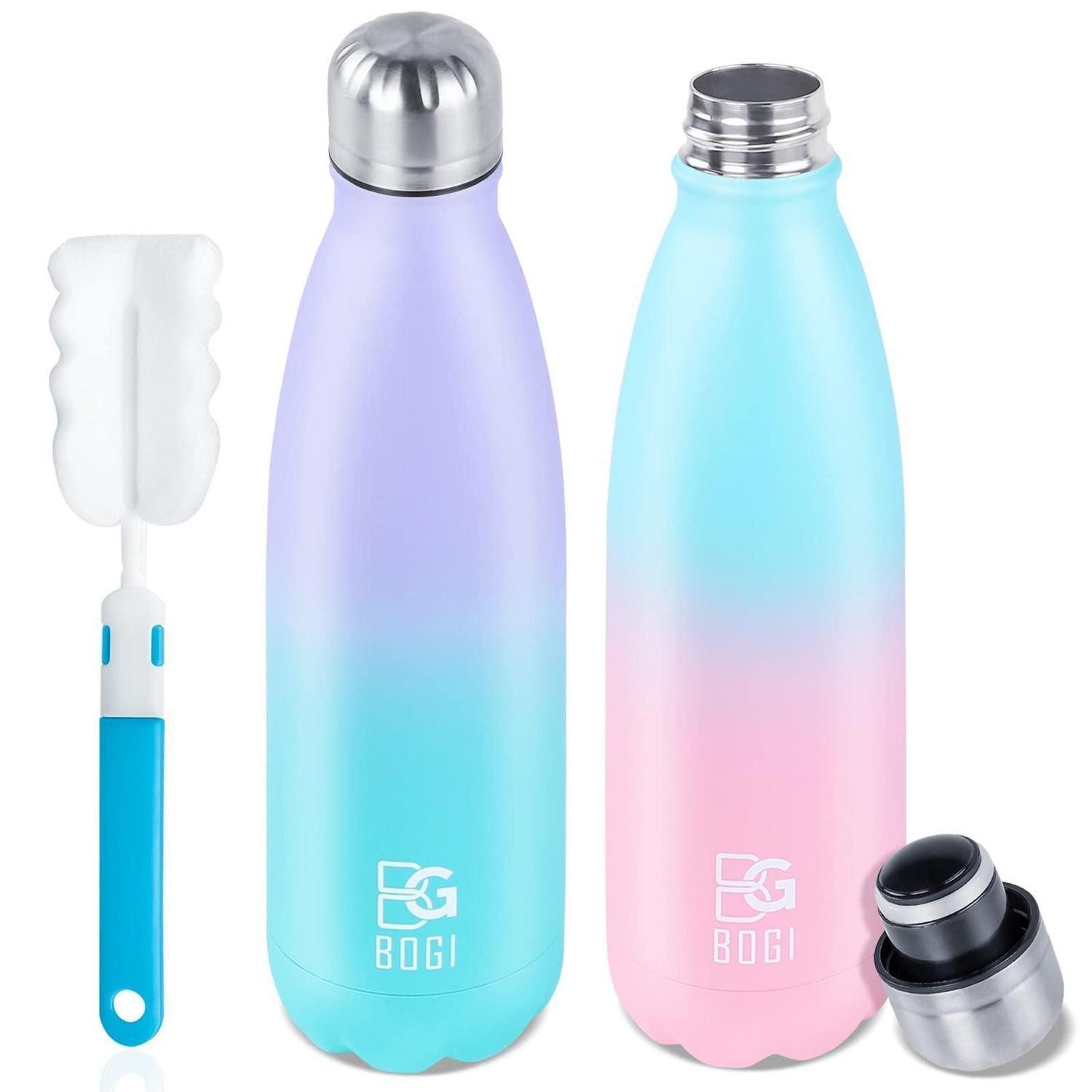 LuxusKollektion Isolierflasche Edelstahl Trinkflasche 500ml 2er-Set