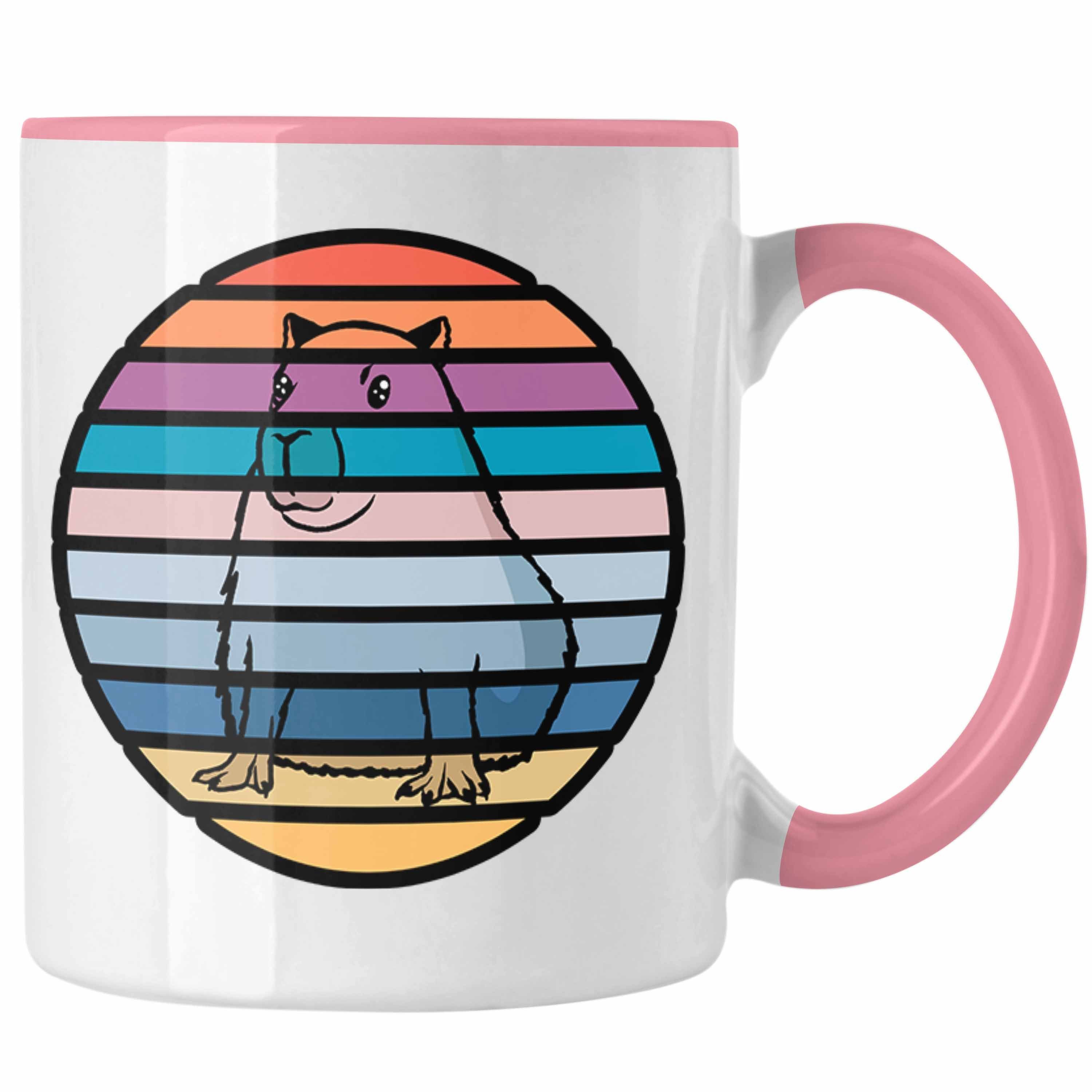 Geschenk Trendation Liebhaber Tasse mit Capybara Tasse Geschenkidee Capybara-Motiv Rosa für