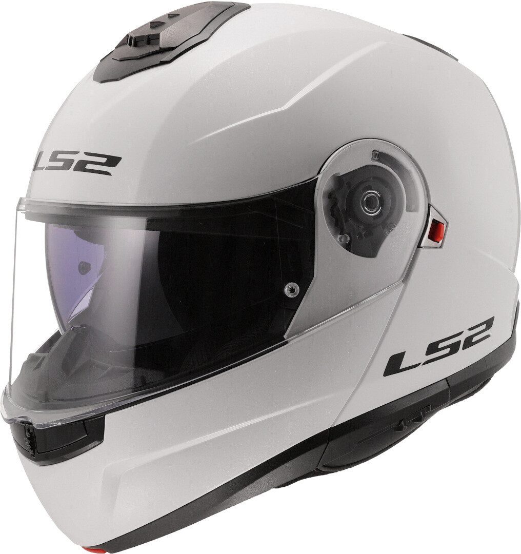 LS2 Motorradhelm FF908 Strobe II Solid Klapphelm, vorbereitet für Kommunikationssystem,integriertes Sonnenvisier