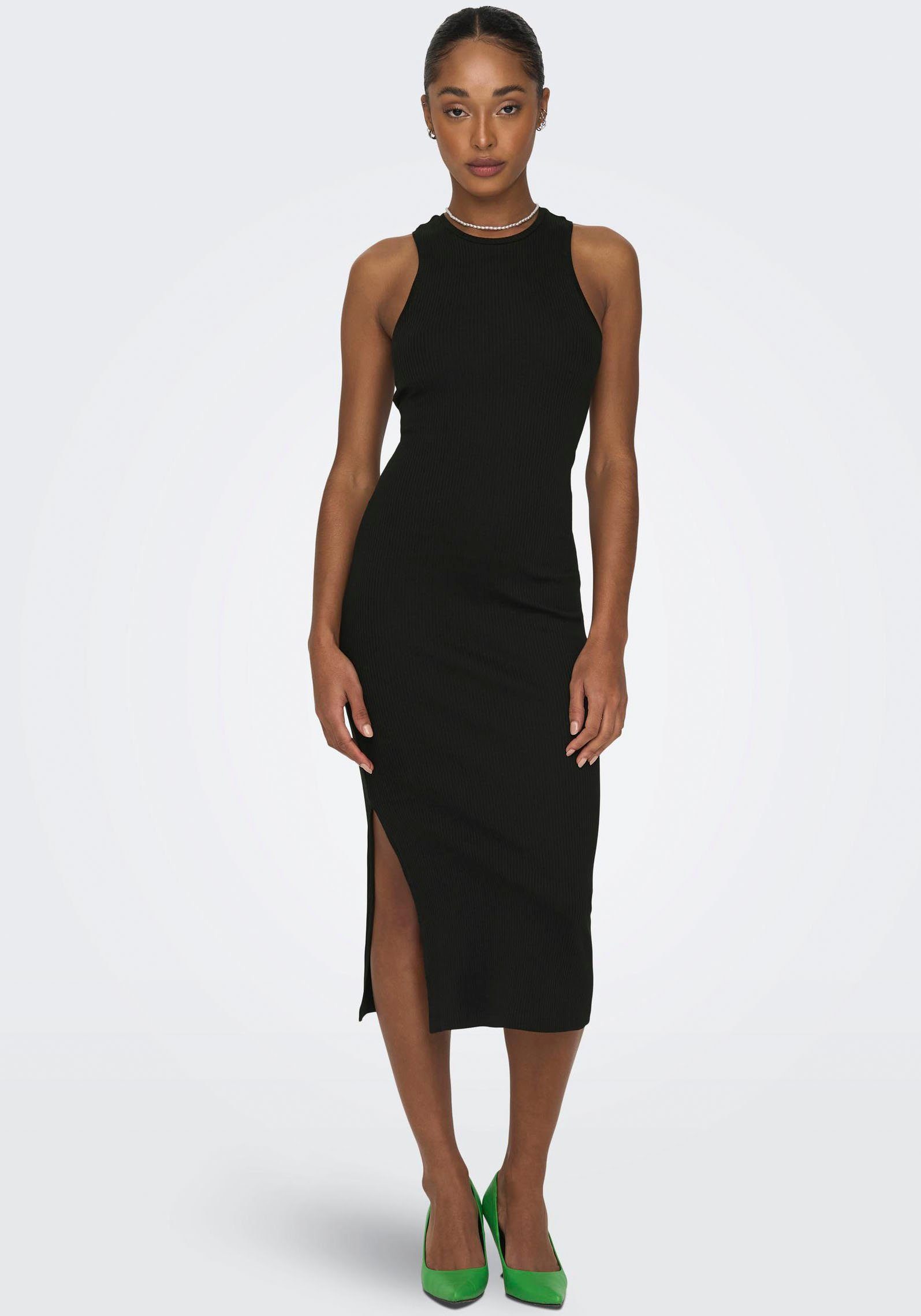 ONLY Jerseykleid ONLBELFAST S/L MIDI DRESS JRS NOOS Black