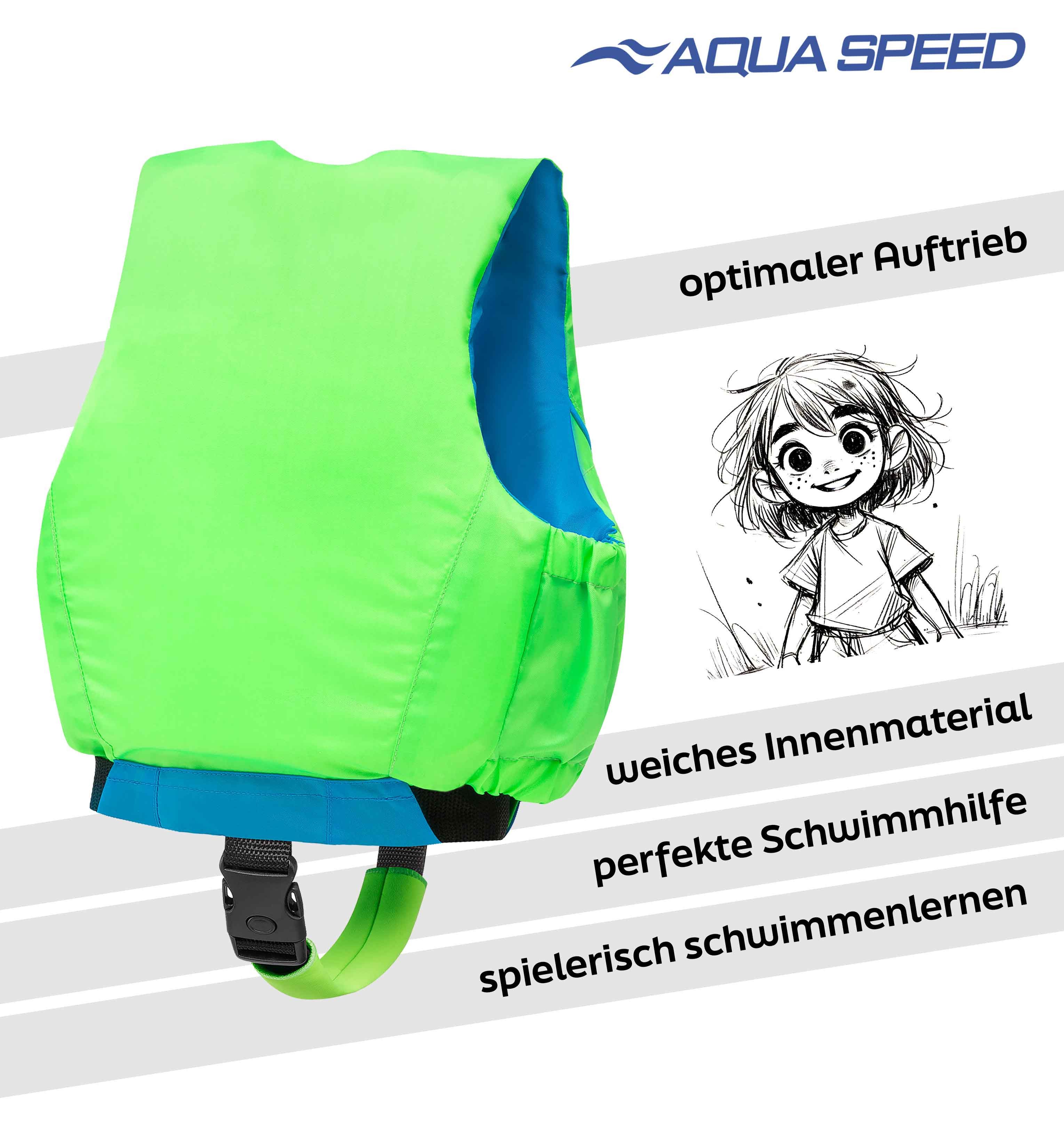 Aqua Speed Auftriebskörper Flytekraft Lernweste für Kinder 15-19 kg Seafoam Green (Bequeme Passform mit weichem Innenmaterial – kein Scheuern oder Drücken), Wei – Bild 3 von 5