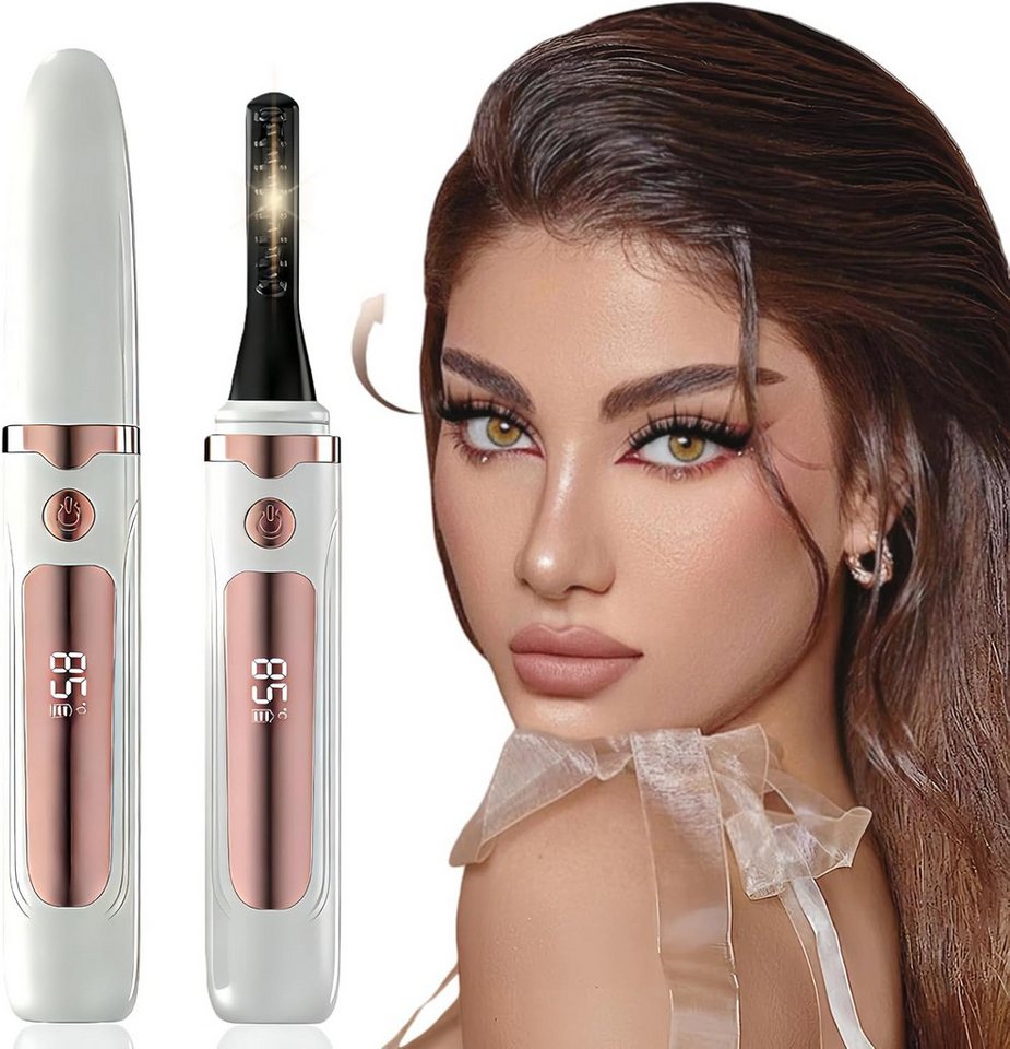 MOPUEA Wimpernzange Elektrischer Beheizbarer Wimpernformer Wimpernzange mit LED Display, 1-tlg., Heiz Wimperncurler 4 Temperaturstufen für langanhaltenden Schwung