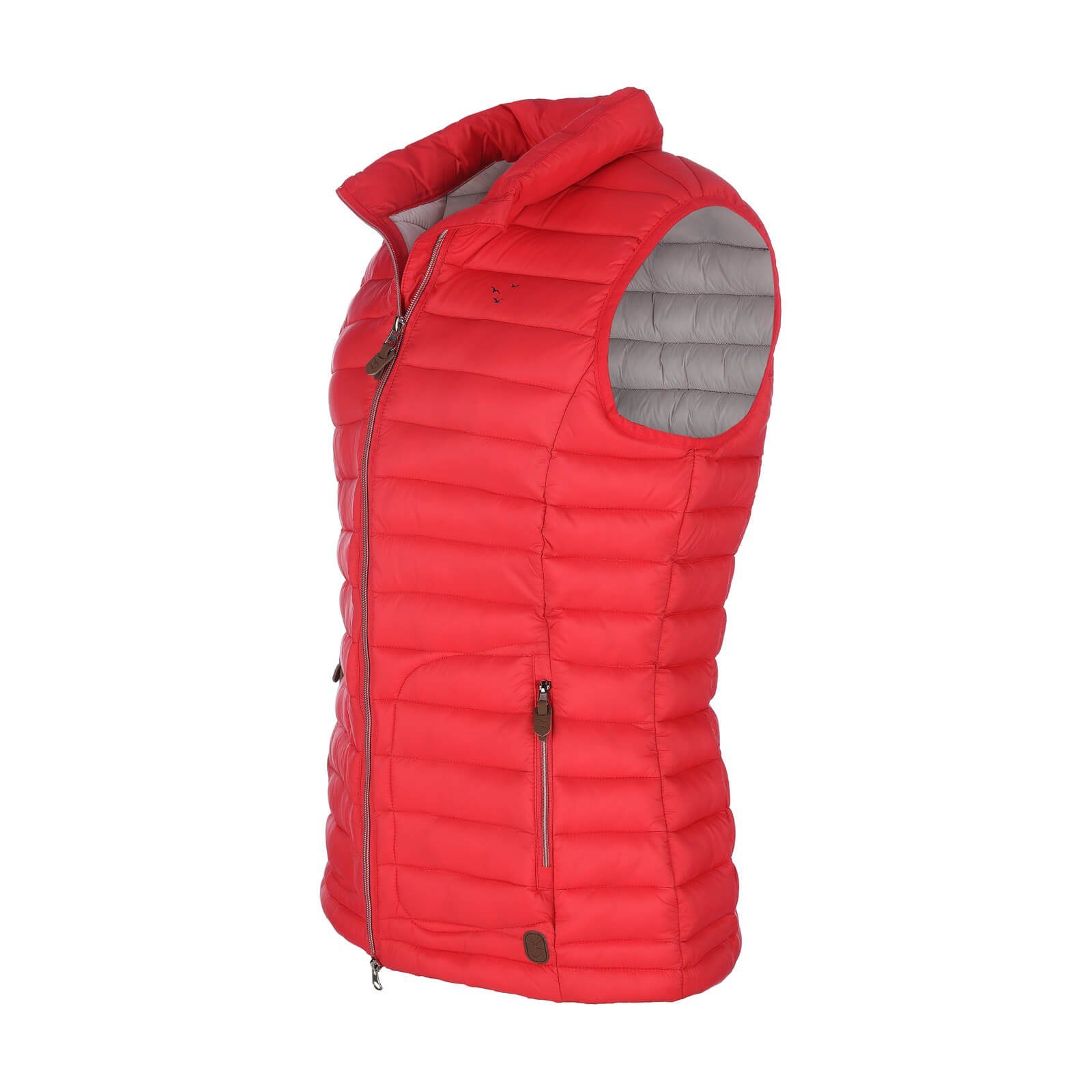 modAS Steppweste Damen Weste unifarben - mit Stehkragen und 2-Wege-Reißvers günstig online kaufen