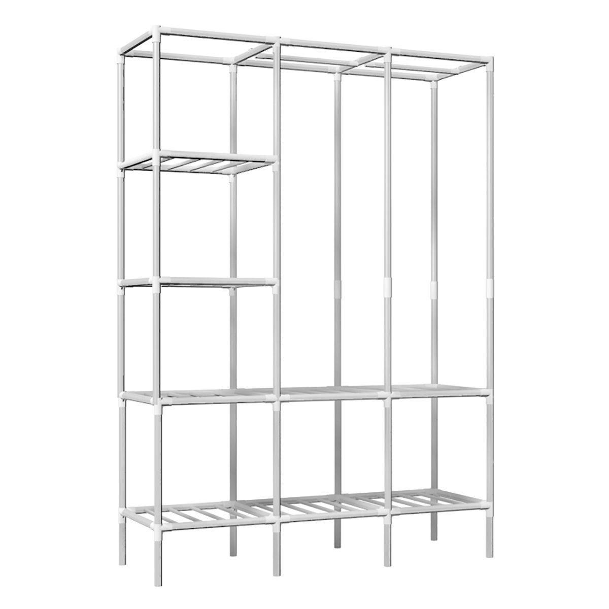 eyepower Kleiderständer 178 x 128 x 45 cm Offener Schrank - Metall Steckreg günstig online kaufen
