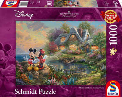 Schmidt Spiele Puzzle Disney, Sweethearts Mickey & Minnie, 1000 Puzzleteile, Thomas Kinkade
