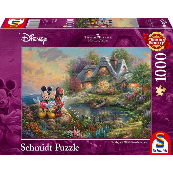 Schmidt Spiele Puzzle »Disney Sweethearts Mickey & Minnie« 1000 Puzzleteile Thomas Kinkade
