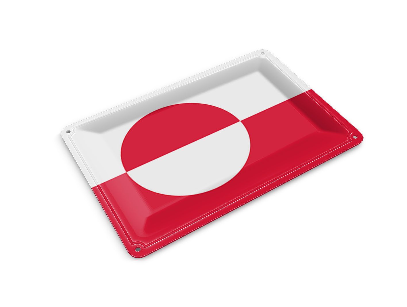 Femer GmbH Postkarte Flagge Grönlands 14x10 cm flag of Greenland, unfrankiert