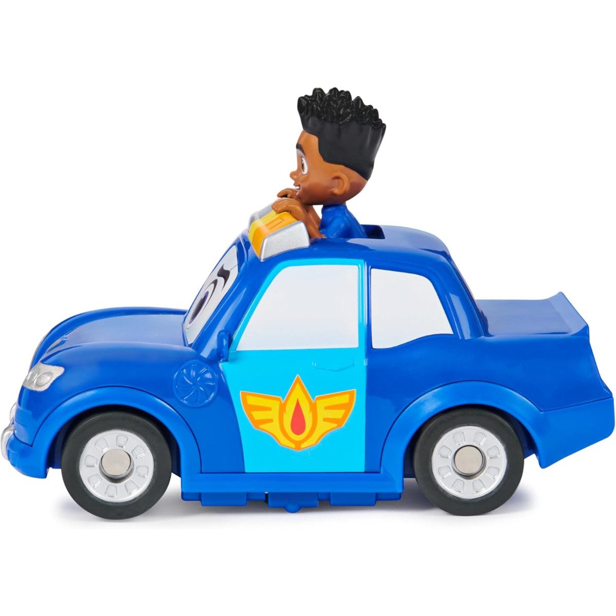 Disney Spielzeug-Auto Firebuds Jayden und Kolben Polizeiauto mit Rückziehfunktion, (1-tlg), ideal als Geschenkidee, perfekt für Action