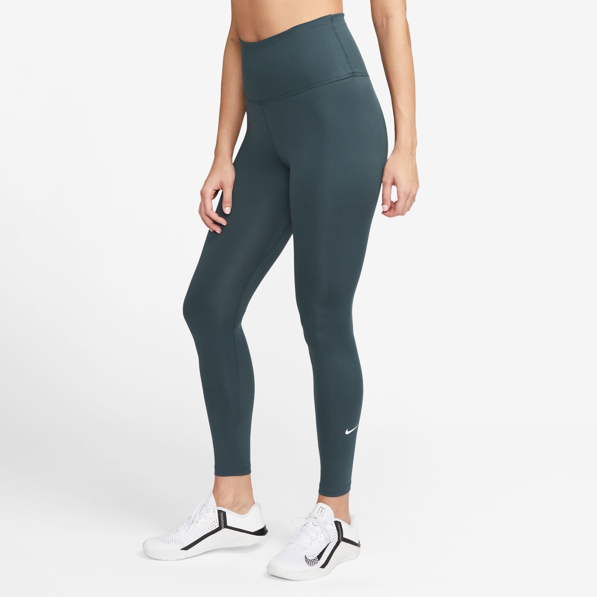 Nike Trainingstights ONE WOMEN'S DEEP HIGH-RISE JUNGLE/WHITE LEGGINGS