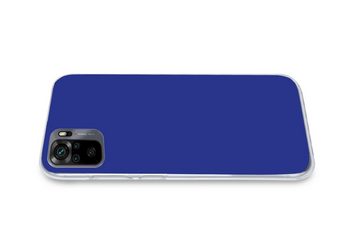 MuchoWow Handyhülle Blau - Einfarbig - Dunkelblau, Phone Case, Handyhülle Xiaomi Redmi Note 10, Silikon, Schutzhülle