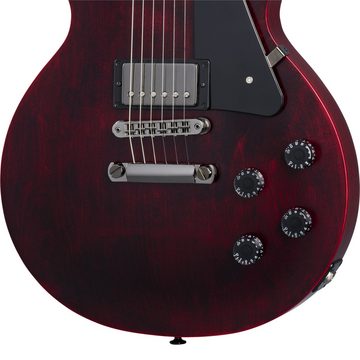 Gibson E-Gitarre, E-Gitarren, Single Cut Modelle, Les Paul Modern Studio Wine Red Satin - Single Cut E-Gitarre