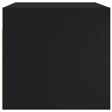 vidaXL Fächerschrank Wandschrank mit Glastüren Schwarz 68,5x37x35 cm (1-St)