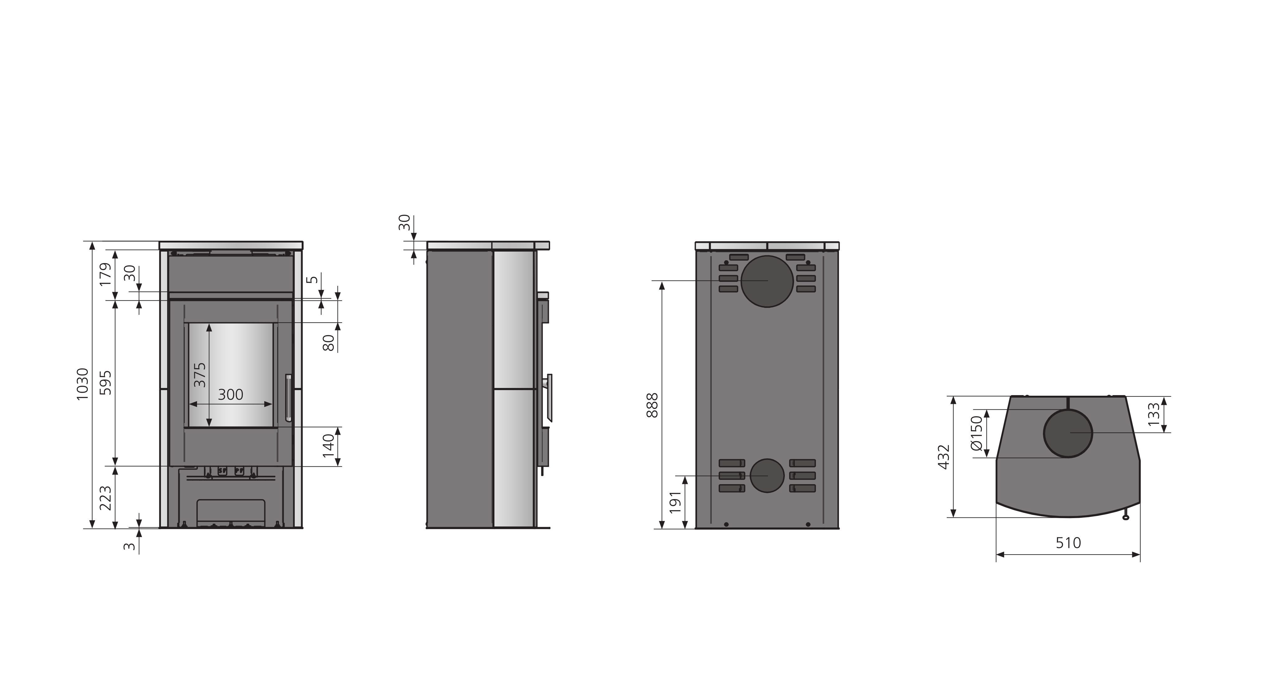 JUSTUS Kaminofen Lara, 6,5 kW, Zeitbrand, Speckstein günstig online kaufen