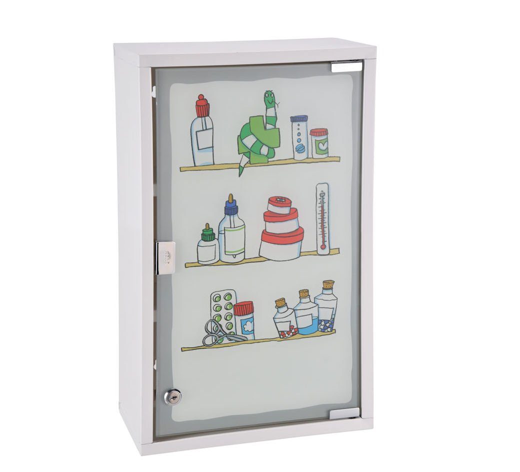 Spetebo Medizinschrank XXL Metall Medizinschrank Glastür günstig online kaufen
