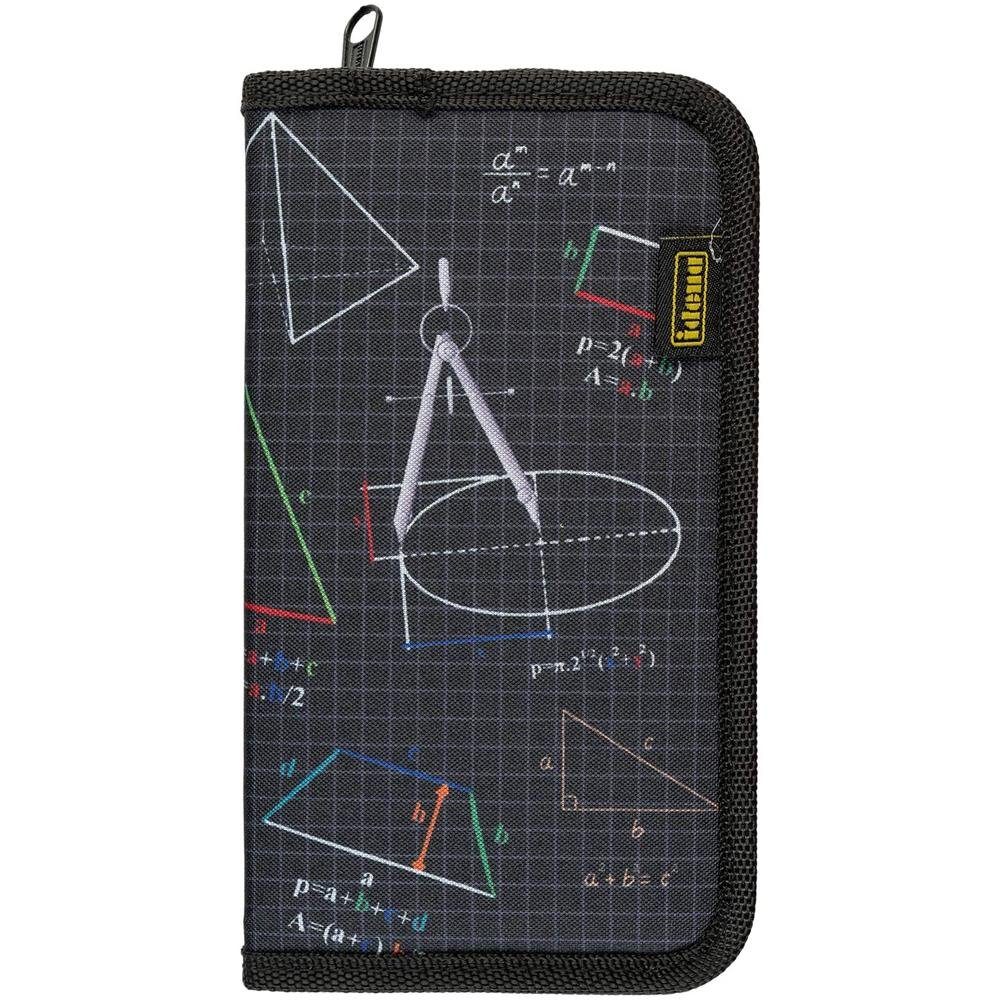 Idena Zirkel, Set im Etui, 11-teilig, mit Geodreieck, Ersatzminen, Druckbleistift