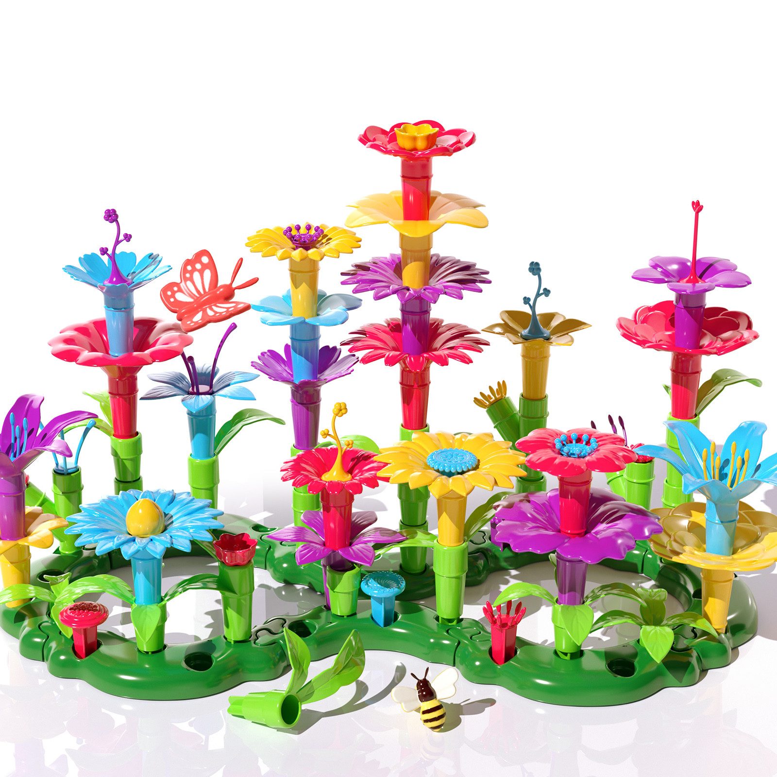 TEMI 91/138/224 PCS Blumen Garten Gebäude Spielzeug Spielbausteine, (Set, 9 günstig online kaufen