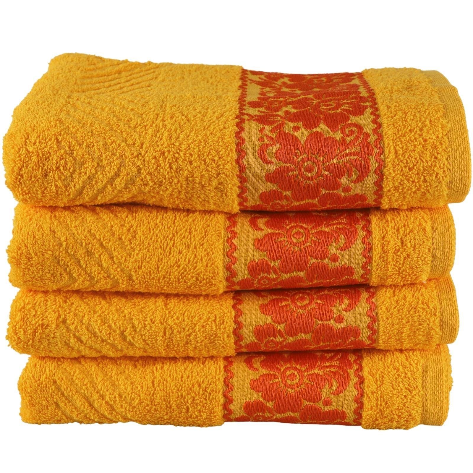 Plentyfy Handtücher Handtuch Set 4teilig aus 100% Baumwolle, 100% Baumwolle (4-St), Duschhandtuch - Frottee Handtuch Set - Badetuch