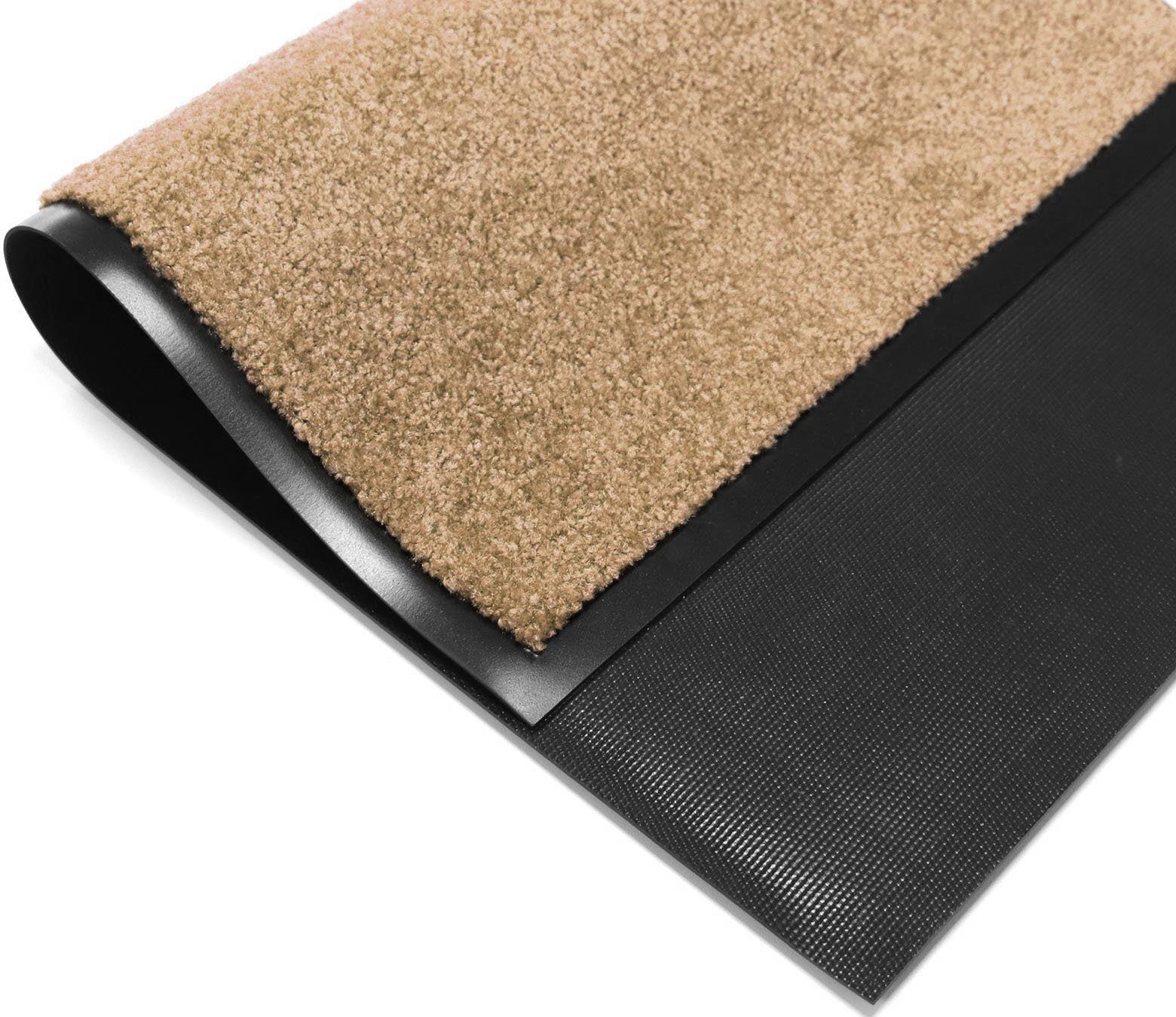 Fußmatte Primaflor-Ideen creme PRO, in Textil, CLEAN Uni-Farben, Höhe: Schmutzfangmatte rechteckig, Schmutzfangmatte, mm, 8 waschbar UV-beständig,