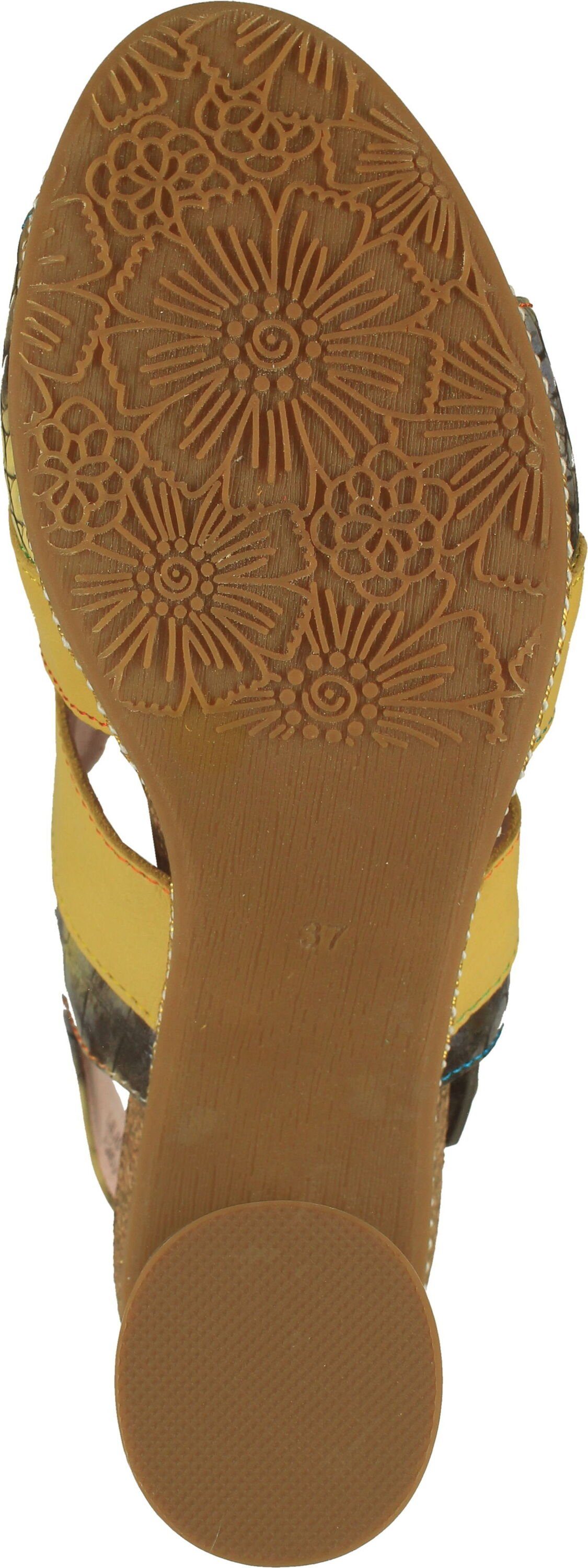 Schuhe Sandaletten LAURA VITA Sandalen Leder/Textil Riemchensandalette