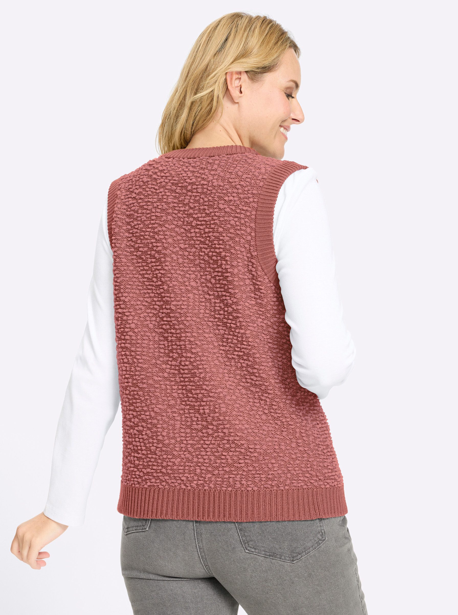 Sieh an! Strickweste Strickweste Ärmellos