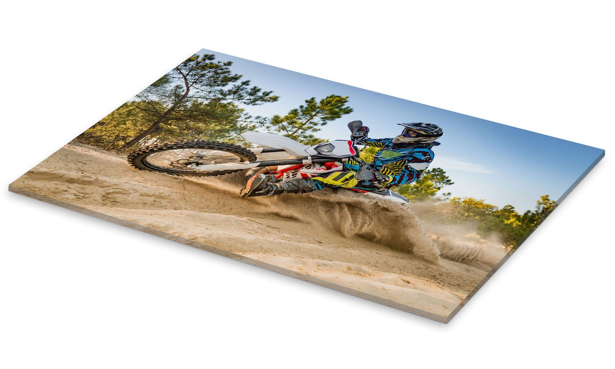 Posterlounge Wandbild Enduro-Fahrer auf Sand, Editors Choice, erhältlich als Poster, Leinwandbild, Wandsticker oder Acrylglasbild