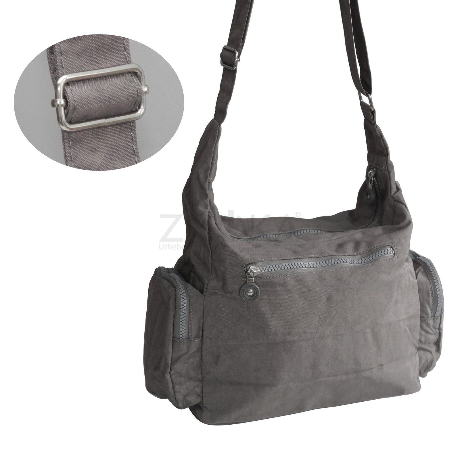 Umhängetasche Auswahl Street BAG STREET - Crossbody Stofftasche Bag Grau Bag Umhängetasche