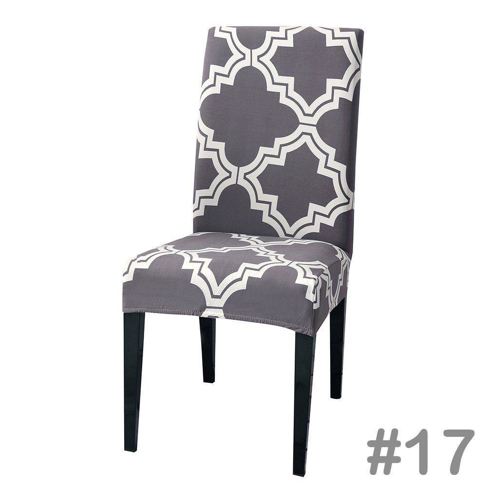in BTTO, Farbe#17 Set Stuhlhusse in Geometrische Sitzflächenhusse für 17Farben, Esszimmer Erhältlich mit Dekor verfügbar Stuhlhusse Blumenmuster Party langlebig