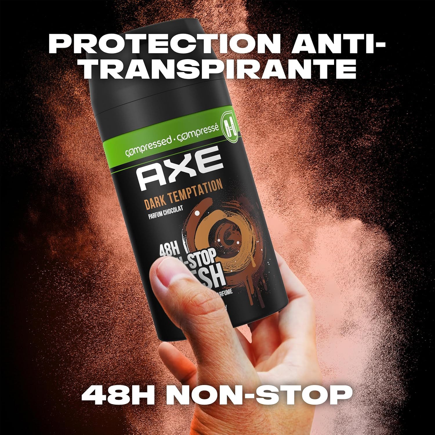 axe Deo-Spray 6x Axe Deodorant-Spray, komprimiert, Dark Temptation 100ml, 6-tlg., 0% Aluminiumsalz