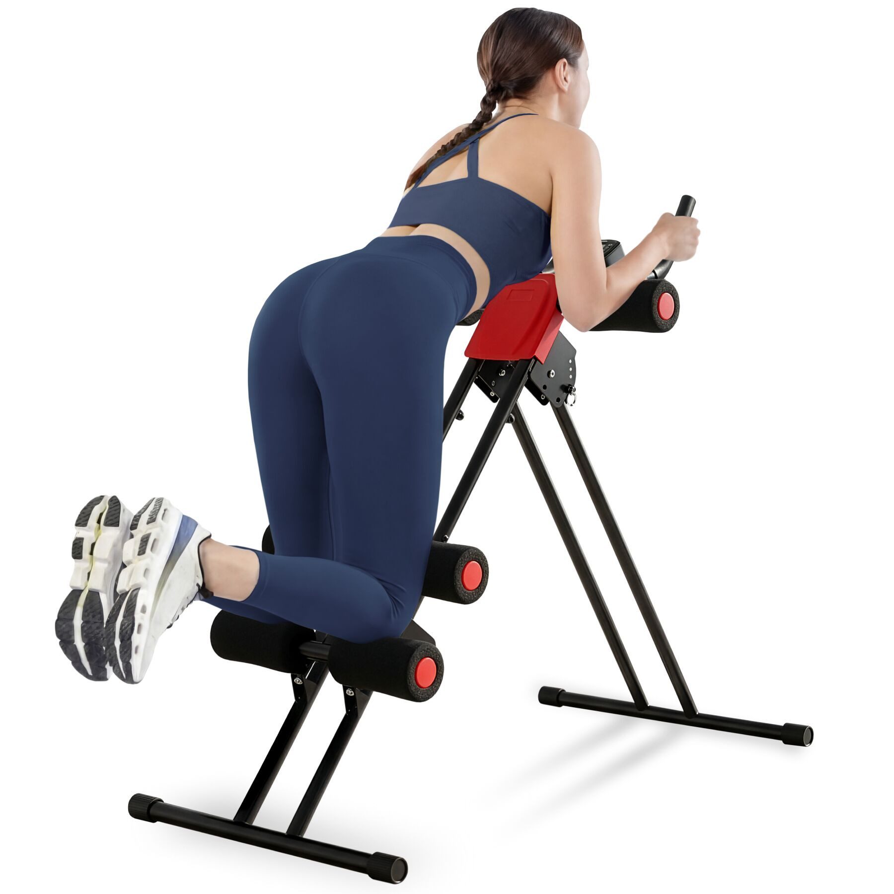 tectake Bauchtrainer Bauchmuskeltrainer mit Trainingscomputer, 5-fach verstellbar