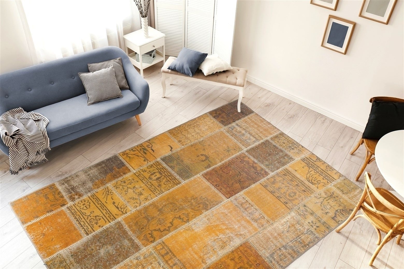 Kayoom Teppich in Gold, 100% Polyester - 330x230cm (LxB)