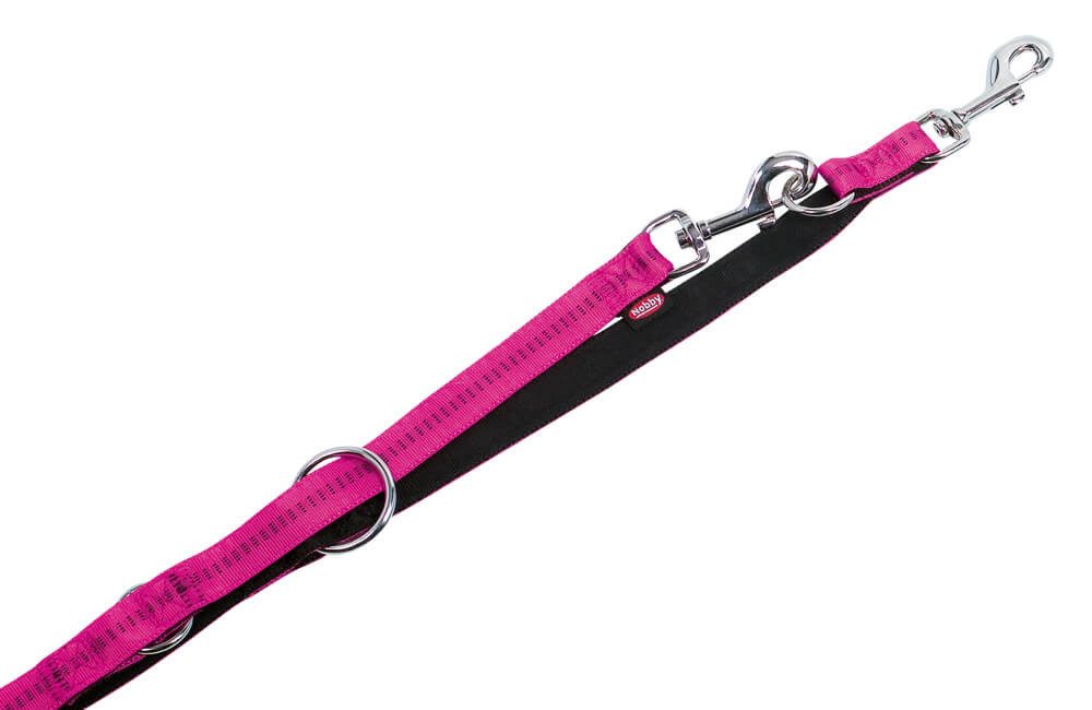 Nobby Hundeleine Führleine "Soft Grip", fuchsia/schwarz, XS